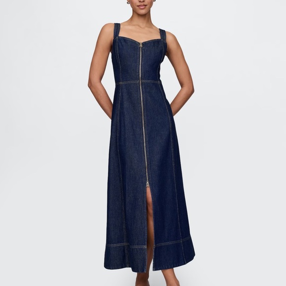 NWT GAP Women's Dark Blue Denim Dress - Picture 5 of 8